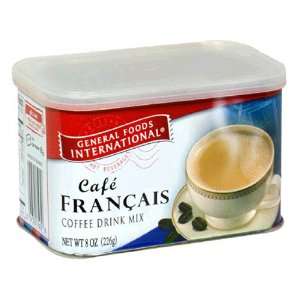   Coffee, Cafe Francais French Style Coffee Drink Mix, 8 Ounce Tin