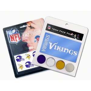    Minnesota Vikings Face Paint and Tattoo Pack: Sports & Outdoors