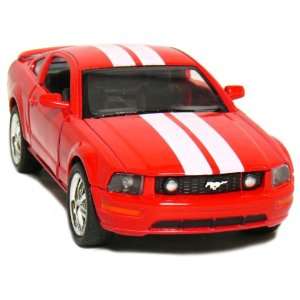  5 2006 Ford Mustang GT with Stripes 1:38 Scale (Red 