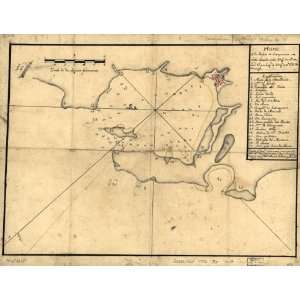  1770 map of Chile, Concepcion Bay, Biobio