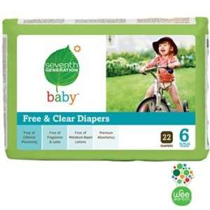   : Seventh Generation Baby Diapers Stage 6 35+lbs 22ct (4 pack): Baby
