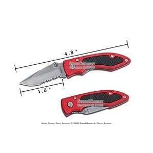  Pocket Folding Knife With Serrated Blade Liner Lock Folder 