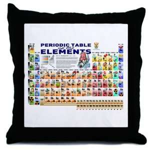 Throw Pillow Periodic Table of Elements with Graphic Representations