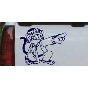 Navy 10in X 8.1in    Evil Monkey Cartoons Car Window Wall Laptop Decal 