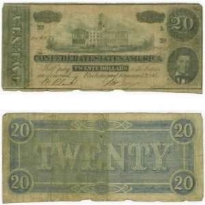   Confederate States of America 1864 20 Dollars, CR 511: Everything Else
