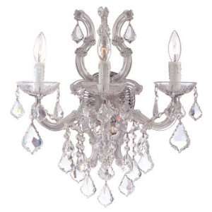   Flow Collection Polished Chrome Finish 3 Lights Chandelier: Home