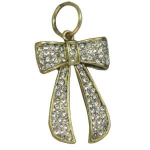  BEAUTIFUL BLING Austrian Crystal Bow Pendant or Charm 1.5 