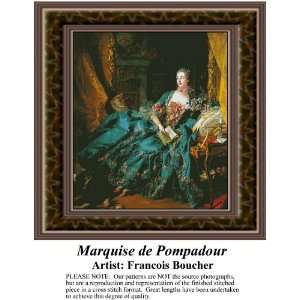  Marquise de Pompadour, Counted Cross Stitch Patterns PDF 