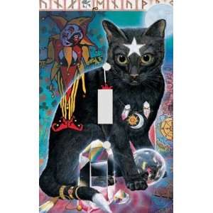    Black Magic Cat Decorative Switchplate Cover