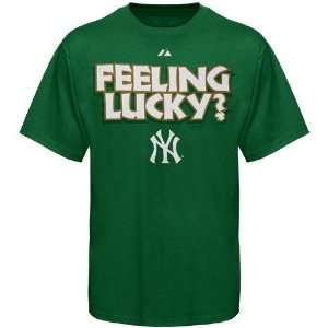   New York Yankees Kelly Green Feeling Lucky T shirt