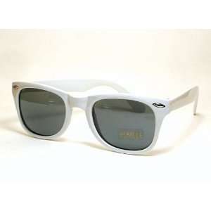  Vintage Wayfarer Style Children Sunglasses White Frame Smoke Lens