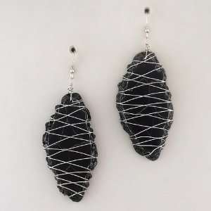   Jewelry Custom Black Gemstone Wrapped Wire Design Fashion Jewelry