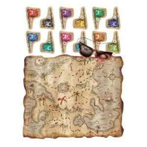  Beistle   66671   Pirate Treasure Map Party Game   Pack of 