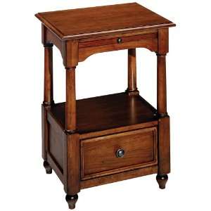  American Mix Tobacco Finish One Drawer End Table
