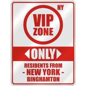   ZONE  ONLY RESIDENTS FROM BINGHAMTON  PARKING SIGN USA CITY NEW YORK