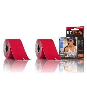  KT Tape Pre Cut Elastic Kinesiology Therapeutic Tape   Set of 2 Red 