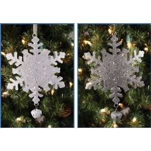  Metal Snowflake Ornament 2 Assorted: Home & Kitchen
