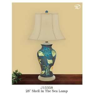  Beach Decor Porcelain Turquoise Shell in The Sea Lamp 28 