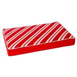   Rectangle Dog Bed   Peppermint St   candy cane red: Pet Supplies