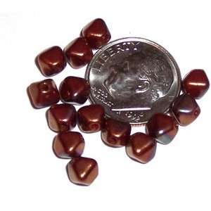  6mm Bicone Czech Glass Beads   50pc Luster Opaque Red 