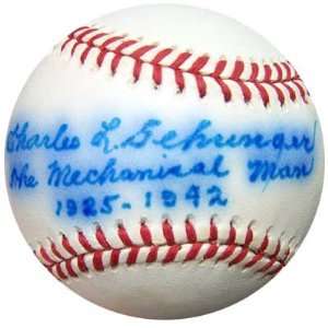  Charlie Gehringer Signed Baseball   AL Mechanical Man 1925 