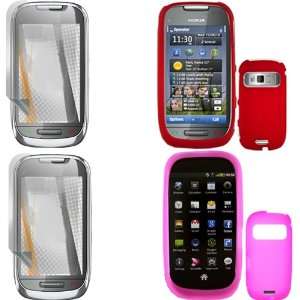 iNcido Brand Nokia C7 00/Astound Combo Rubber Red Protective Case 