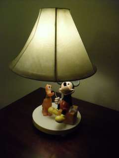   Mouse Pluto Vtg Lamp Baloon Cel Rubber Production Table Kids  