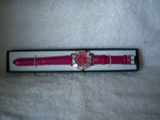 Genevex Hot Pink Watch/Leather Band/New  