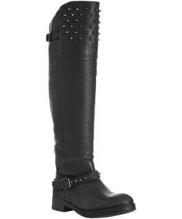 Ash black leather stud detailed Remix tall boots   