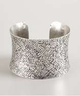 BCBGeneration antiqued silver etched cuff style# 320097901
