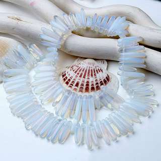 Created Opal Opalite Gemstone Tooth Loose Beads 16L  