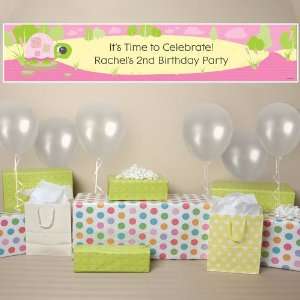    Girl Turtle   Personalized Birthday Party Banner: Toys & Games