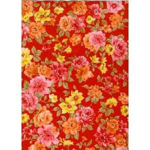  60 Wide Printed Flower Design Charmeuse Fabric By the 