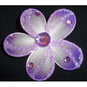 Tanday 2 1/4 Purple Organza Flower For Craft & Wedding Favor (8748 