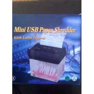    Desktop USB Paper Shredder Black 1670 33BK: Office Products