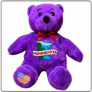  Minnesota Symbolz Plush Purple Bear Stuffed Animal Toys 