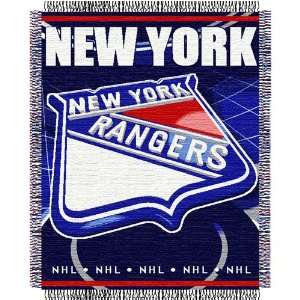 New York Rangers NHL Triple Woven Jacquard Throw (019 Series) (48x60 