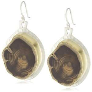  Heather Benjamin Waves Petrified Wood Earrings Jewelry