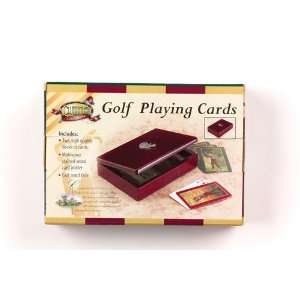 Golf Playing Cards with Wood Box 