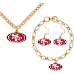 San Francisco 49ers Official Logo Jewelry Gift Set:  Sports 