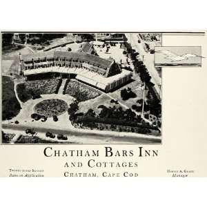 1937 Ad Chatham Bars Inn Cottages Cape Cod Resort Ocean   Original 