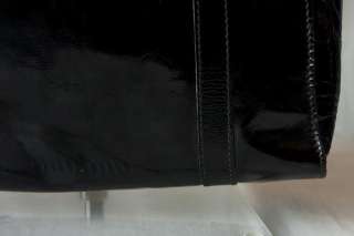 MIU MIU Black GLOSSY LEATHER Tote Bag Shopper Handbag  