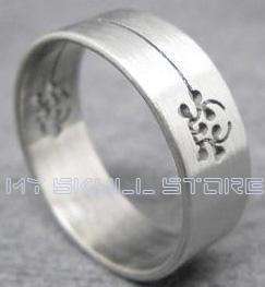 SKULL RING STAINLESS STEEL LASER ETCHED SZ 6.5 8 9 10  