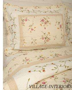 LUXURY FRENCH COUNTRY CHIC OVERSIZE QUEEN QUILT