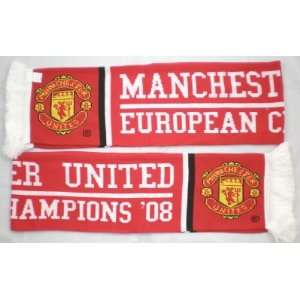 Manchester United European Champions 2008 Scarf   Red   One Size