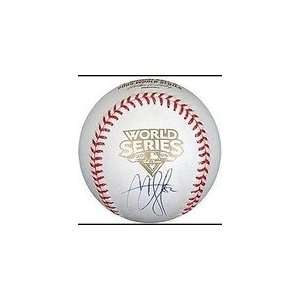 CC Sabathia Autographed/Hand Signed 2009 World Series Rawlings 
