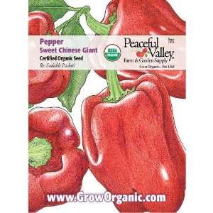  Organic Pepper Seed Pack, Chinese Giant Sweet Patio, Lawn 