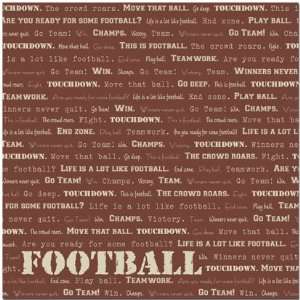 Football Words Scrapbook Paper