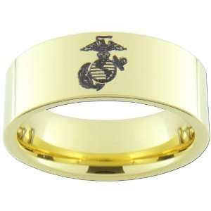   Marine Anchor Globe Eagle Ring Free Inside Engraving Size 7: Jewelry