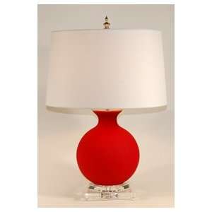  Murray Feiss Contemporary Red Glass Table Lamp